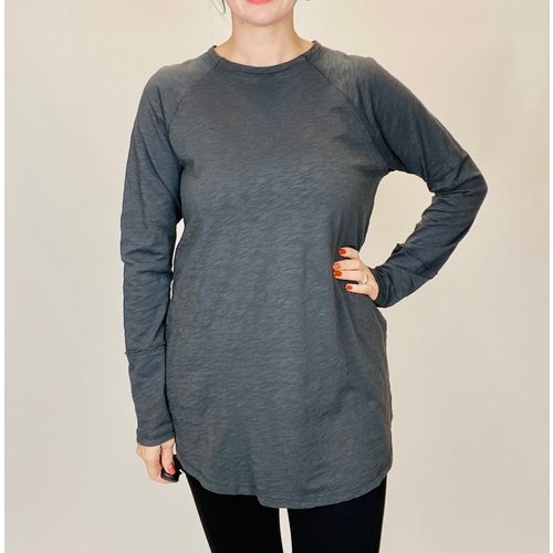 Mod-o-doc Mod-O-Doc Raglan Slv Funnel Tunic CHACOAL Mod-o-doc Mod-O-Doc Raglan Slv Funnel Tunic CHACOAL