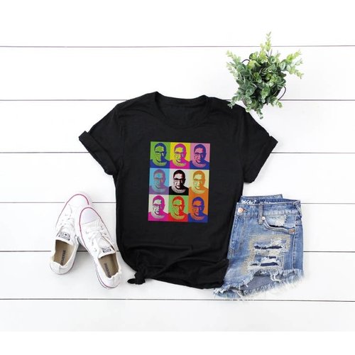 glitter and glam RBG Pop Art Tee Black glitter and glam RBG Pop Art Tee Black