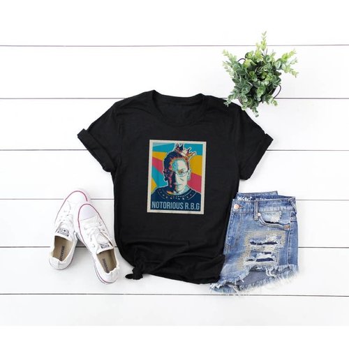 glitter and glam RBG Notorious Tee Black glitter and glam RBG Notorious Tee Black