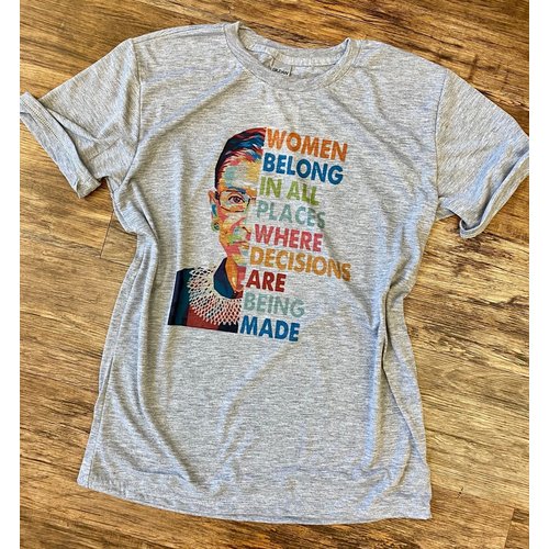 glitter and glam Ruth Bader RBG Decisions Shirt Gray glitter and glam Ruth Bader RBG Decisions Shirt Gray