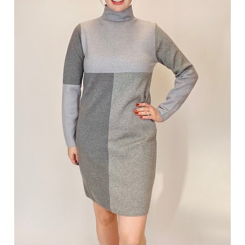 THML THML Grey Colorblock Dress Swtr THML THML Grey Colorblock Dress Swtr