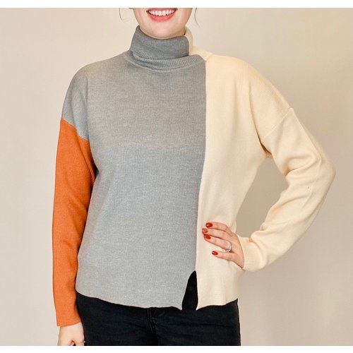 THML THML Gry/Ivry Turtleneck Swtr THML THML Gry/Ivry Turtleneck Swtr