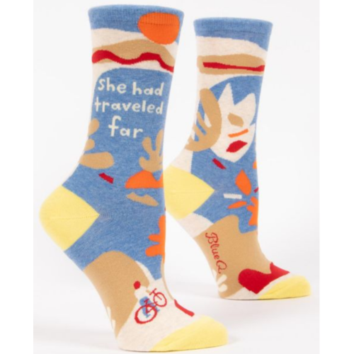 BLUE Q Blue Q She Had Traveled Far Socks BLUE Q Blue Q She Had Traveled Far Socks