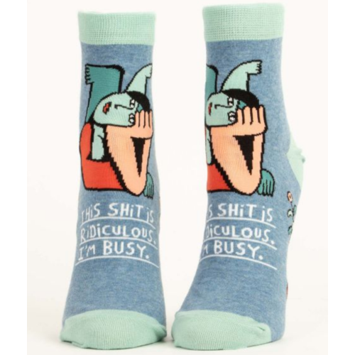 BLUE Q Blue Q Shit is Ridiculous Ankle Socks BLUE Q Blue Q Shit is Ridiculous Ankle Socks
