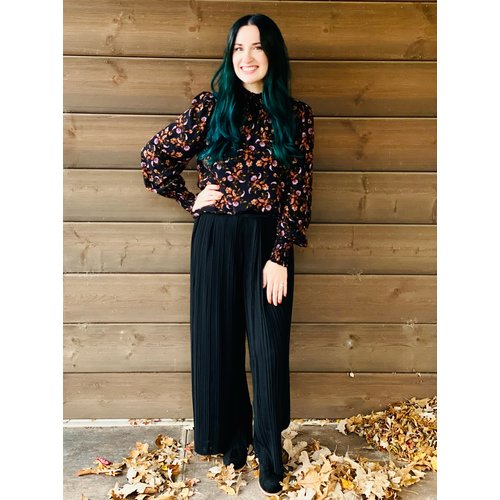 M Made in Italy Black Pleated Pant 11/2843N M Made in Italy Black Pleated Pant 11/2843N
