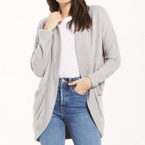 Z Supply Z Supply Kaye Feather Cardigan Hthr Grey Z Supply Z Supply Kaye Feather Cardigan Hthr Grey