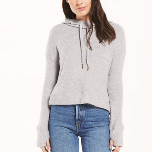 Z Supply Z Supply Kacey Feather Hoodie Hthr Grey Z Supply Z Supply Kacey Feather Hoodie Hthr Grey