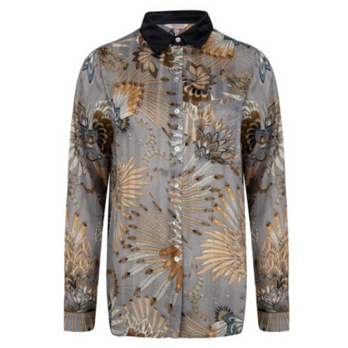 Esqualo Esqualo Print Feather Blouse Esqualo Esqualo Print Feather Blouse
