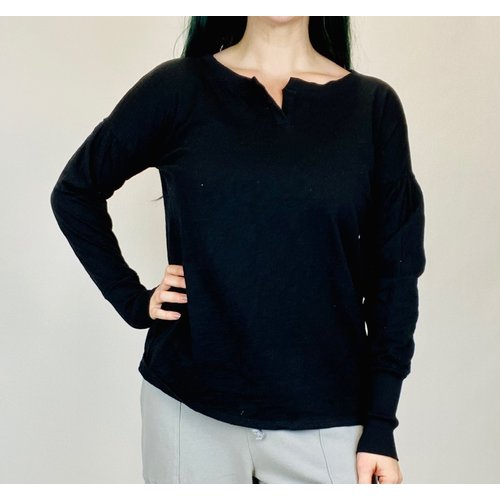 Mod-o-doc Mod-o-doc L/S Peasant Top BLK Mod-o-doc Mod-o-doc L/S Peasant Top BLK
