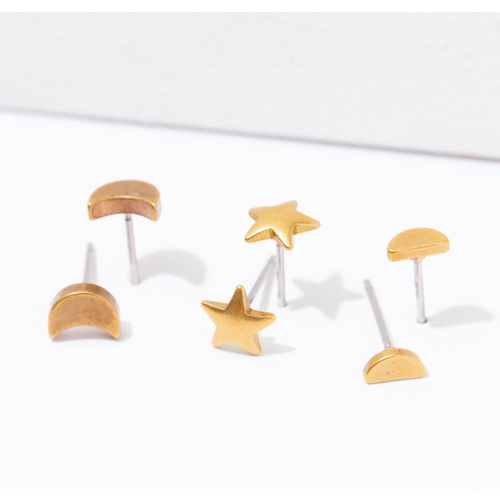 Larissa Loden Larissa Loden Moon Post Earring Pack Larissa Loden Larissa Loden Moon Post Earring Pack