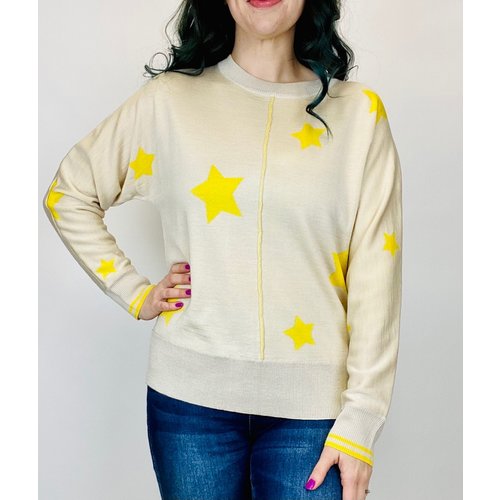 THML THML Star Sweater Top Neu/Yellow THML THML Star Sweater Top Neu/Yellow