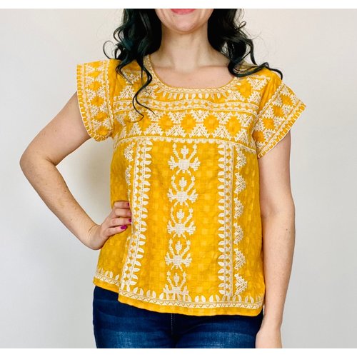 THML THML Emb SS Top Gold THML THML Emb SS Top Gold