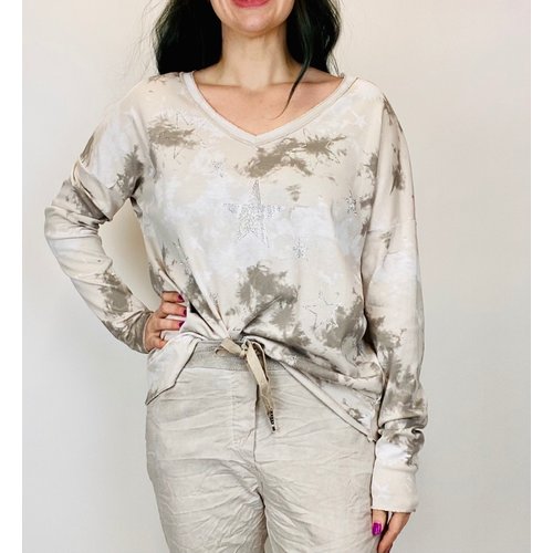 brand bazaar Brand Bazaar Multi Stars Top Beige brand bazaar Brand Bazaar Multi Stars Top Beige