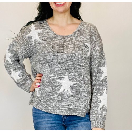 Vintage Havana Vintage Havana Star Swtr Grey/Ivory Vintage Havana Vintage Havana Star Swtr Grey/Ivory