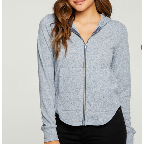 Chaser Chaser Linen Rib LS Zip Hoodie Yacht Chaser Chaser Linen Rib LS Zip Hoodie Yacht