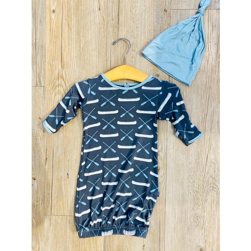 Kickee Pants Kickee Pants Layette Gown and Knot Hat Set Kickee Pants Kickee Pants Layette Gown and Knot Hat Set