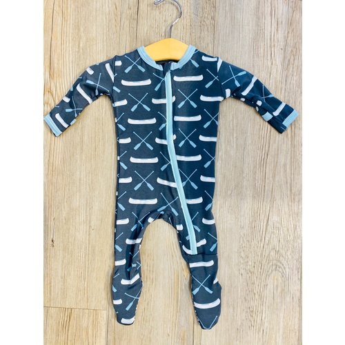 Kickee Pants Kickee Pants Print Footie Zipper Stone Paddles Canoe Kickee Pants Kickee Pants Print Footie Zipper Stone Paddles Canoe