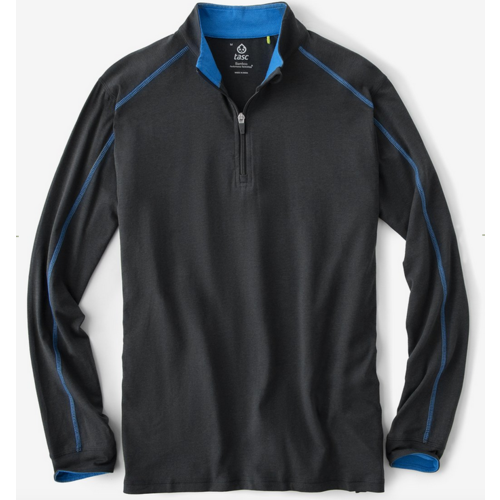 TASC Tasc Carrollton 1/4 Zip Gunm/Oly Blu TASC Tasc Carrollton 1/4 Zip Gunm/Oly Blu