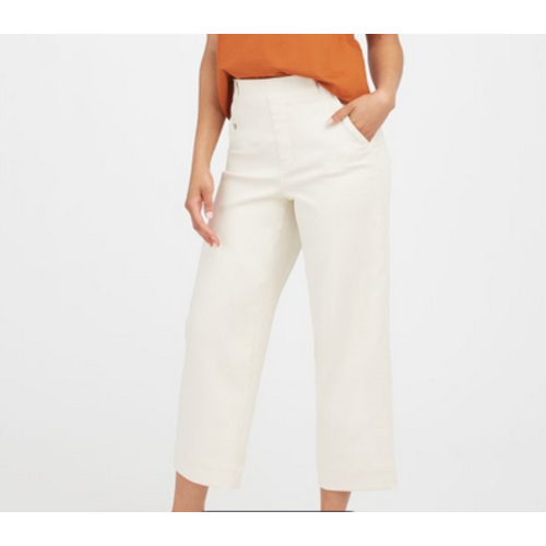 Spanx Spanx Stretch Twill Wide Leg Crop PCHMT Spanx Spanx Stretch Twill Wide Leg Crop PCHMT