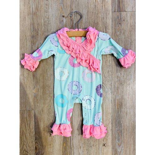 Kickee Pants Kickee Pants Print LS Kimono Ruffle Romper Pist Donuts Kickee Pants Kickee Pants Print LS Kimono Ruffle Romper Pist Donuts