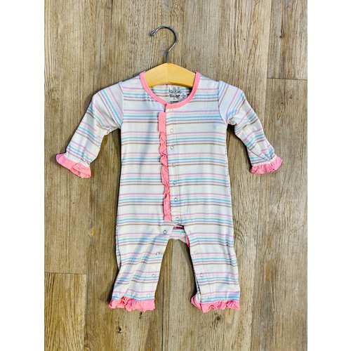 Kickee Pants Kickee Pants Print LS Dahlia Flower Romper Cupcake Stripe Kickee Pants Kickee Pants Print LS Dahlia Flower Romper Cupcake Stripe