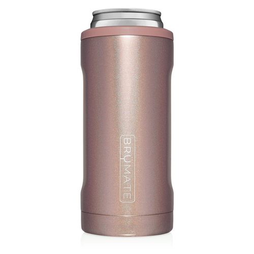 brumate Brumate Hopsulator SLIM Can Cooler Glitter Rose Gold brumate Brumate Hopsulator SLIM Can Cooler Glitter Rose Gold
