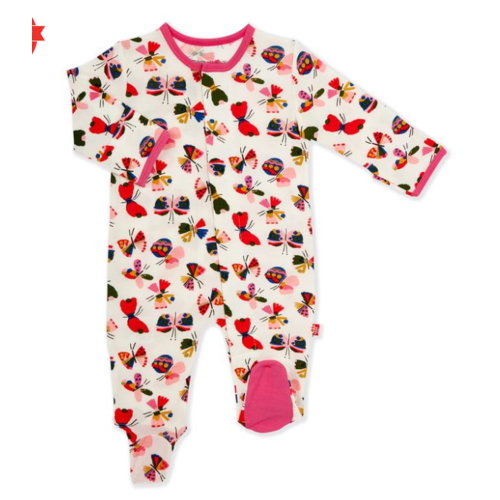 magnificent baby Mag Baby Flitter Flutter Magnetic Footie magnificent baby Mag Baby Flitter Flutter Magnetic Footie