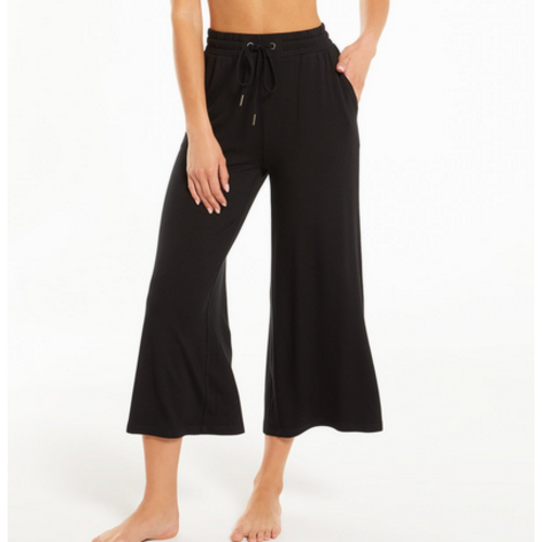 Z Supply Z Supply Weekend Crop Pant Blk Z Supply Z Supply Weekend Crop Pant Blk