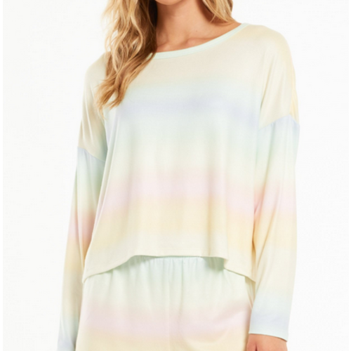 Z Supply Z Supply Skylar Rainbow LS Top Dusty Aqua Z Supply Z Supply Skylar Rainbow LS Top Dusty Aqua