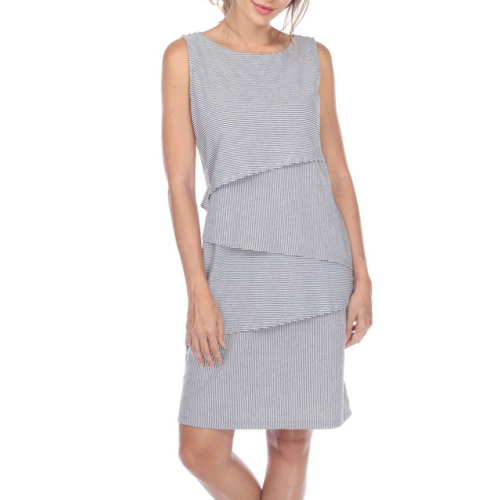 Neon Buddha All Lined Up Dress Black Neon Buddha All Lined Up Dress Black
