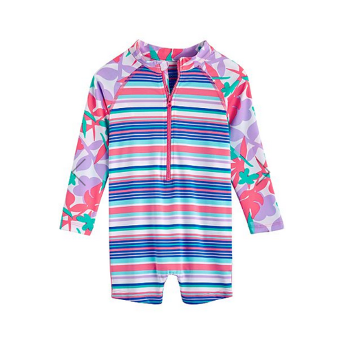 coolibar Coolibar Baby Kohala Neck to Knee Swim Trop Stripe 10492 coolibar Coolibar Baby Kohala Neck to Knee Swim Trop Stripe 10492