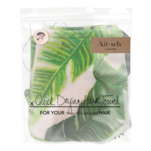 Kit-Sch Microfiber Hair Towel Palm Print Kit-Sch Microfiber Hair Towel Palm Print