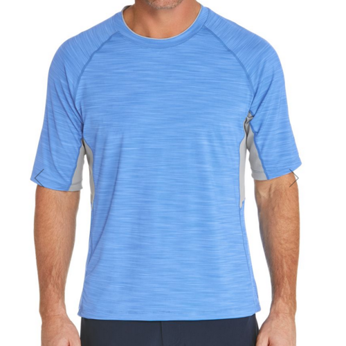 coolibar Coolibar SS Ult Rash Guard Surf Blue Line Tex coolibar Coolibar SS Ult Rash Guard Surf Blue Line Tex
