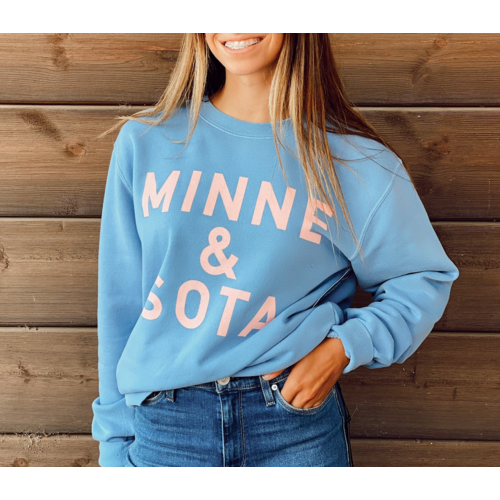 Sota Clothing Sota Harlow Unisex Crew Light Blue/Pink Sota Clothing Sota Harlow Unisex Crew Light Blue/Pink