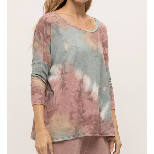 Mystree Mystree TD Terry Loose Top Vint Burg Mystree Mystree TD Terry Loose Top Vint Burg