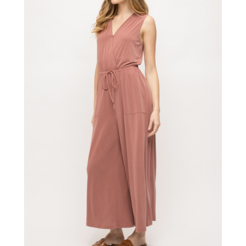 Mystree Mystree Modal SL Wide Leg Jumpsuit Terra Cotta Mystree Mystree Modal SL Wide Leg Jumpsuit Terra Cotta