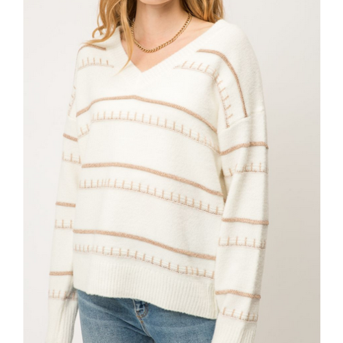 Mystree Mystree Lurex Sweater IVORY Mystree Mystree Lurex Sweater IVORY