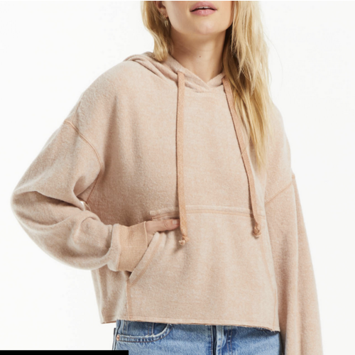 Z Supply Z Supply Charlie Cozy Knit Hoodie Dusty Amber Z Supply Z Supply Charlie Cozy Knit Hoodie Dusty Amber