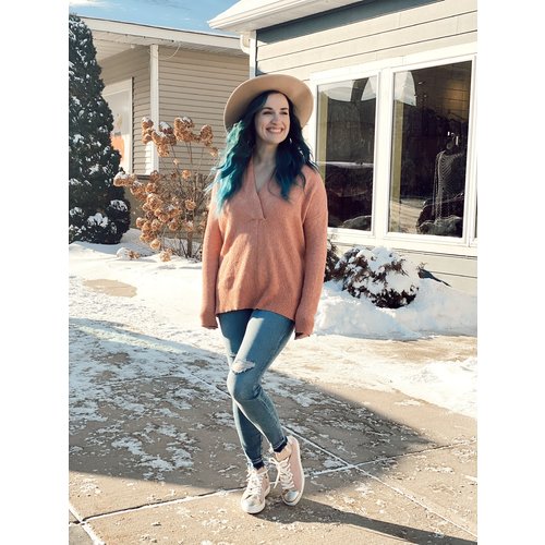 Lilla P Lilla P Shawl Collar Tunic Swtr ROSE QUARTZ Lilla P Lilla P Shawl Collar Tunic Swtr ROSE QUARTZ