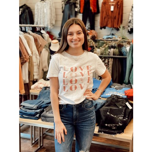 Z Supply Z Supply Easy Love Tee Wht Z Supply Z Supply Easy Love Tee Wht