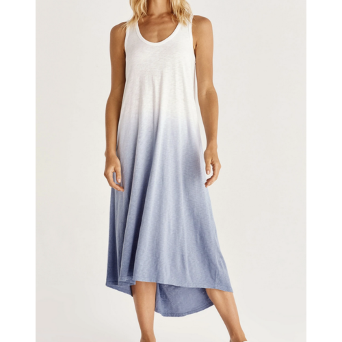 Z Supply Z Supply Amalfi Slub Dip Dye Dress Ocean Z Supply Z Supply Amalfi Slub Dip Dye Dress Ocean