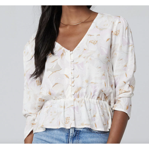 saltwater luxe Saltwater Luxe 3/4 Sleeve Top Vanilla Van saltwater luxe Saltwater Luxe 3/4 Sleeve Top Vanilla Van
