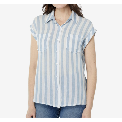 Kut Kut Noel SS Button Down BLUE/WHITE Kut Kut Noel SS Button Down BLUE/WHITE