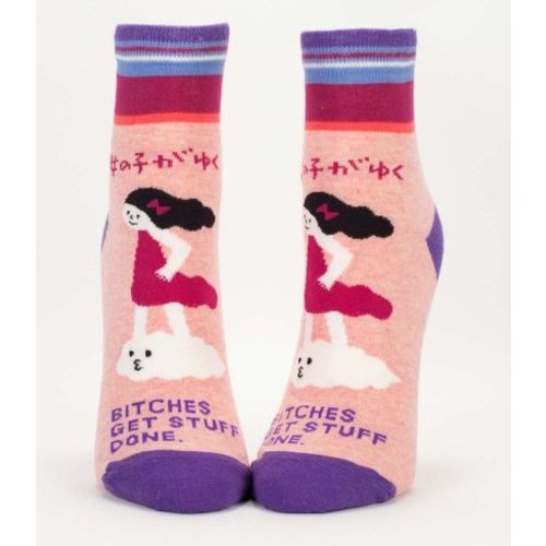 BLUE Q Blue Q Bitches Get Stuff Done Ankle Socks SW614 BLUE Q Blue Q Bitches Get Stuff Done Ankle Socks SW614