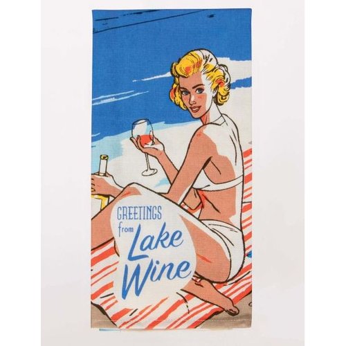 BLUE Q Blue Q Dish Towel- Greetings From Lake Wine WW321 BLUE Q Blue Q Dish Towel- Greetings From Lake Wine WW321