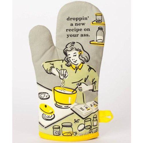 BLUE Q Blue Q Droppin' a Recipe Oven Mitt WW111 BLUE Q Blue Q Droppin' a Recipe Oven Mitt WW111