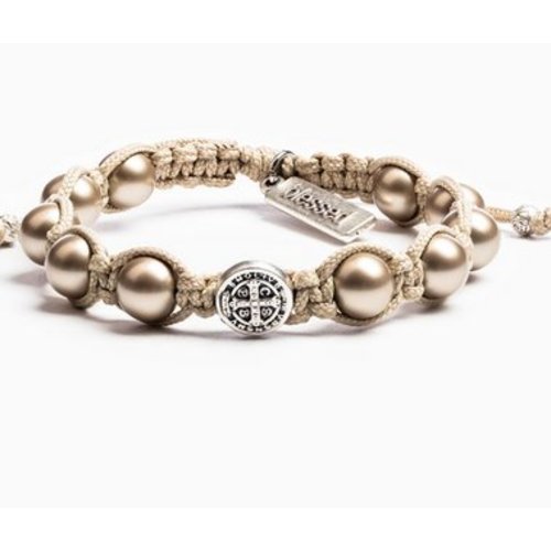 My Saint My Hero My Saint My Hero Divine Blessings Bracelet Tan/Plat/Slv BPBP-S-103 My Saint My Hero My Saint My Hero Divine Blessings Bracelet Tan/Plat/Slv BPBP-S-103