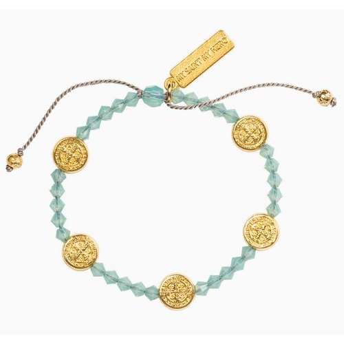 My Saint My Hero My Saint My Hero Stellar Blessings Ocean Bracelet BR38-G-PO My Saint My Hero My Saint My Hero Stellar Blessings Ocean Bracelet BR38-G-PO