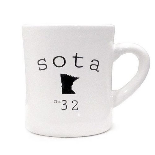 Sota Clothing Sota 32nd State Diner Mug Milky White Sota Clothing Sota 32nd State Diner Mug Milky White