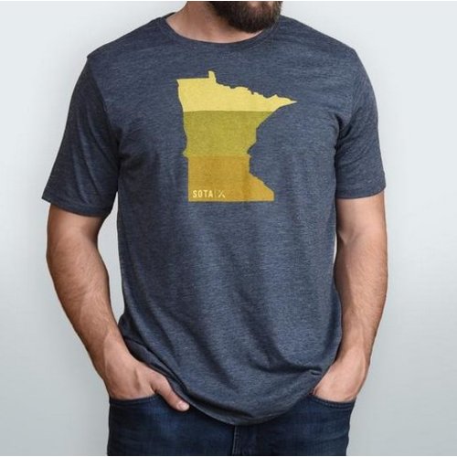 Sota Clothing Sota Fergus Falls T-Shirt Denim/Orange Ombre Sota Clothing Sota Fergus Falls T-Shirt Denim/Orange Ombre